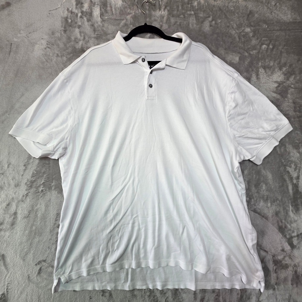 Beverly Hills Polo Club Mens XXL White Short Sleeve 100% Cotton Polo Shirt